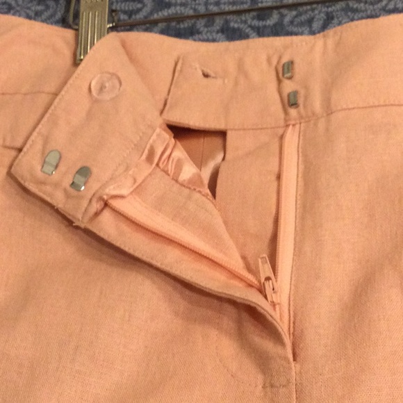 Chadwick’s of Boston Salmon Pink wide Leg Linen Bland Trousers 10 - Picture 7 of 8